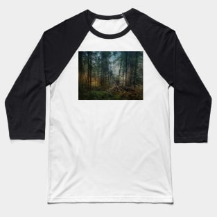 Night Time Forest Baseball T-Shirt